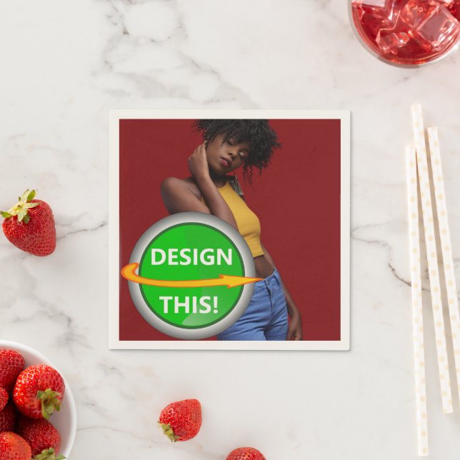 COOL! Paper Cocktail Napkins -3 ply- 50 pack Ecru (Insitu)