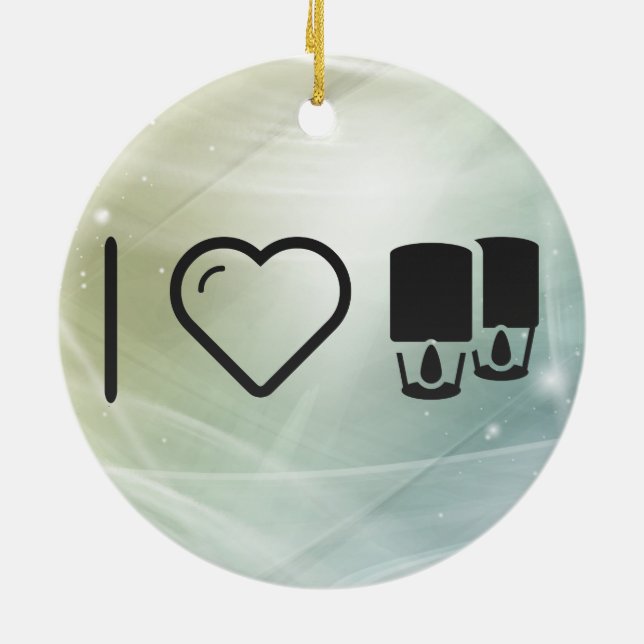 Cool Paper Lanterns Ceramic Ornament (Back)