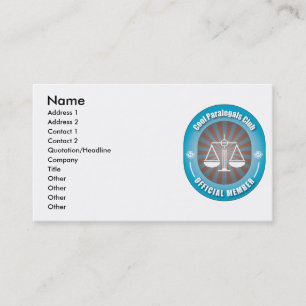 Cool Paralegals Club Business Card