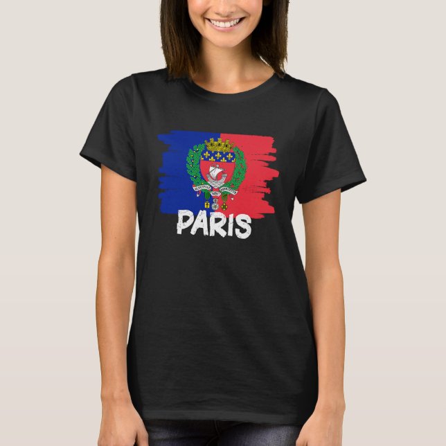 Cool Paris Flag T-Shirt (Front)