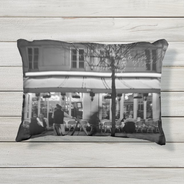 Cool Parisian lifestyle and culture Outdoor Pillow (Back)