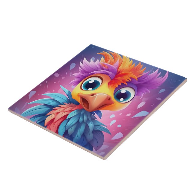 Cool Parrot  Keep or design your own Ceramic Tile (Side)