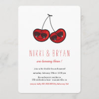 Cool Party Cherries Twins Birthday Photo Invite