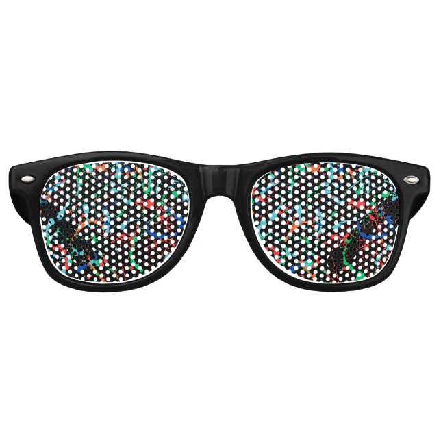 Cool Party Paint Splashes Party Retro Sunglasses (Front)