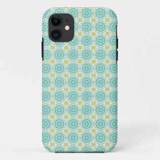 Cool Pastel Blue Retro Circle Pattern Easter iPhone 11 Case