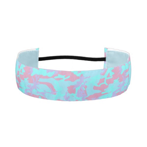 Cool Pastel Camo Pattern Athletic Headband