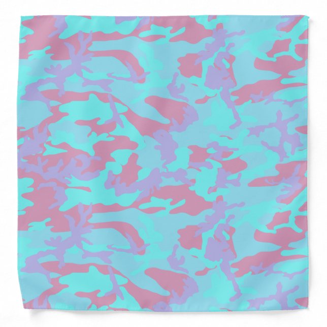 Cool Pastel Camo Pattern Bandana (Front)