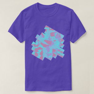 Cool Pastel Camo Pattern Digital Sketch T-Shirt