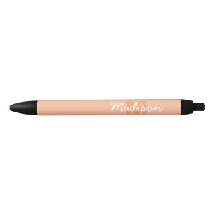 Cool pastel peach color with Custom Monogram name Pen