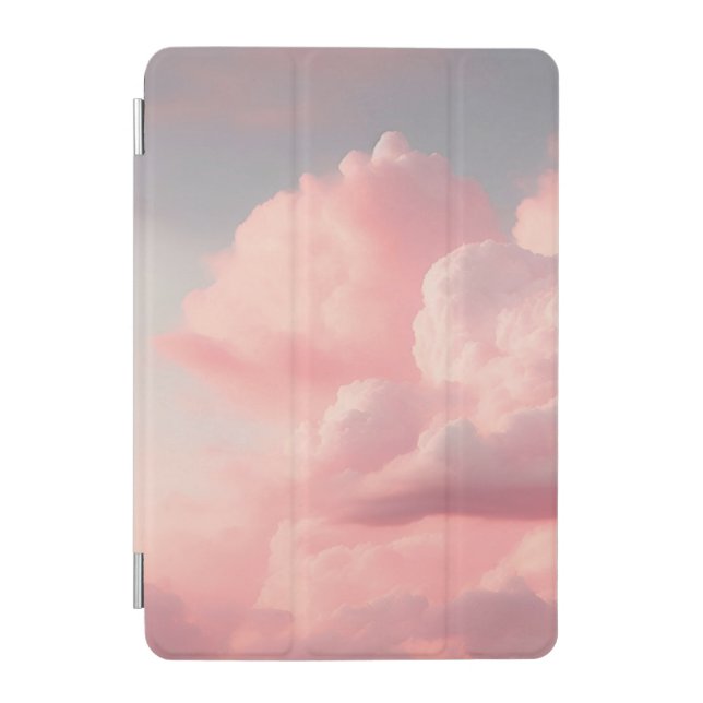 Cool Pastel Pink Fluffy Clouds | Dreamy Skies iPad Mini Cover (Front)