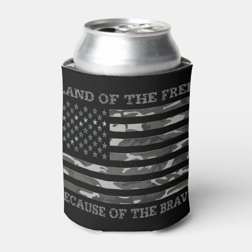 Cool Patriotic American Flag Land Of The Free Can Cooler