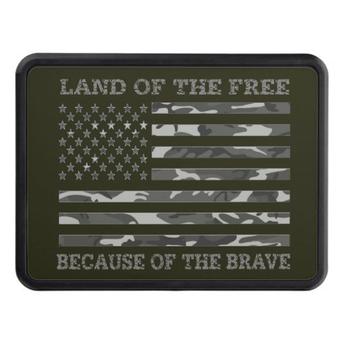 Cool Patriotic American Flag Land Of The Free Hitch Cover