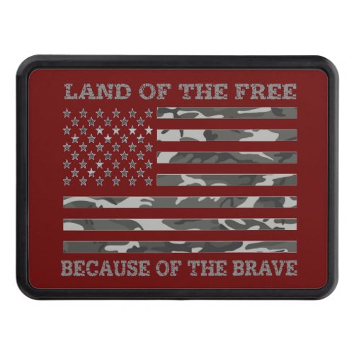 Cool Patriotic American Flag Land Of The Free Hitch Cover