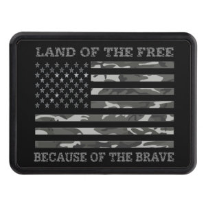 Cool Patriotic American Flag Land Of The Free Tow Hitch Cover