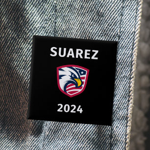 Cool Patriotic Francis Suarez 2024 Election Eagle Button
