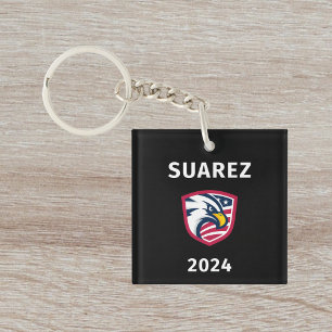 Cool Patriotic Francis Suarez 2024 Election Eagle  Keychain