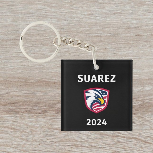 Cool Patriotic Francis Suarez 2024 Election Eagle  Keychain (Creator Uploaded)