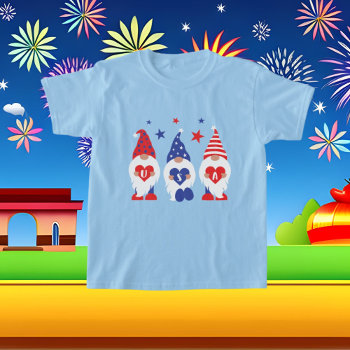 Cool Patriotic Gnomes Usa Unisex T-shirt by DoodlesHolidayGifts at Zazzle