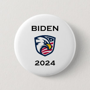 Cool Patriotic Joe Biden 2024 Election Eagle Button