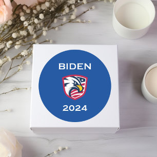 Cool Patriotic Joe Biden 2024 Election Eagle Dark Classic Round Sticker