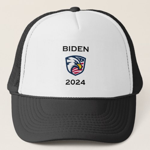 Cool Patriotic Joe Biden 2024 Election Eagle Trucker Hat