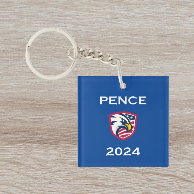 Cool Patriotic Mike Pence 2024 Election Eagle Dark Keychain (Creator Uploaded)