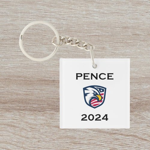 Cool Patriotic Mike Pence 2024 Election Eagle Keychain
