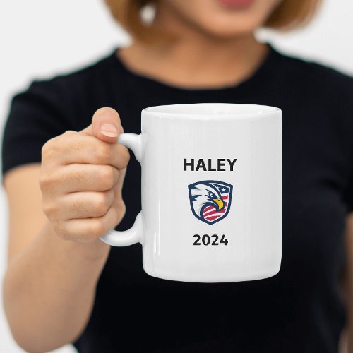 Cool Patriotic Nikki Haley 2024 Election Eagle Coffee Mug