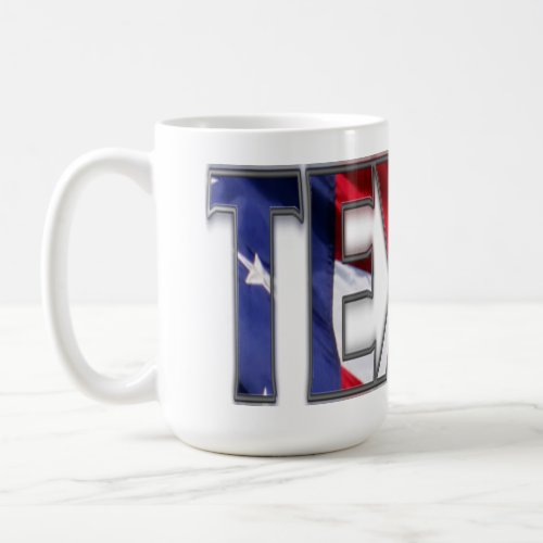 Cool Patriotic Texas and The American Flag Coffee Mug