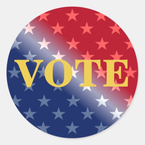 Cool Patriotic VOTE Voter Campaign Custom  Classic Round Sticker