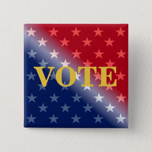 Cool Patriotic VOTE Voter Voting Custom Pinback Button