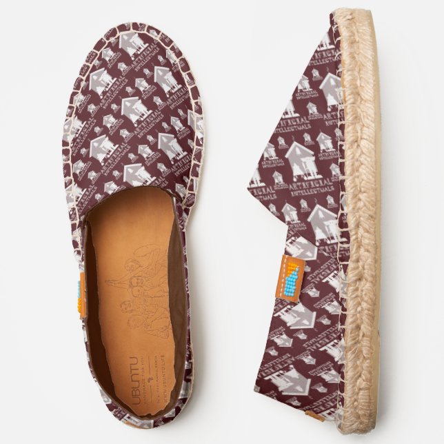 Cool Pattern Artificial Intellectuals in white Espadrilles (Side)