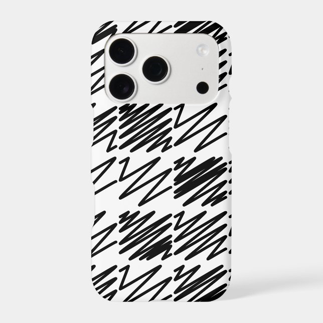Cool Pattern Design in Black and White Case-Mate iPhone Case (Back)