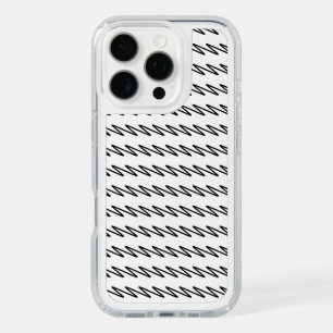 Cool Pattern Design in Black and White iPhone 16 Pro Case