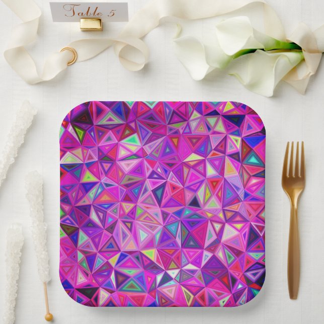Cool Pattern Paper Plates (Wedding)