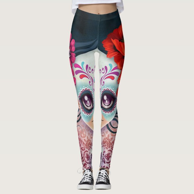 Cool Patterned Designer Leggings (Front)
