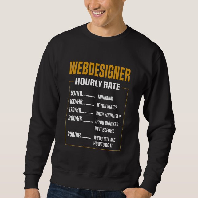 Cool Payment Web Designer Saying Web Designer Sweatshirt (Front)