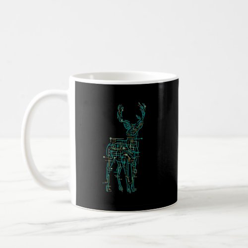 Cool Pc Gamer Computer Circuits Deer Animal Art  Coffee Mug