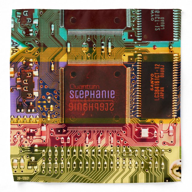 Cool PCB Electronic Computer Tech Printed Circuit Bandana (Front)