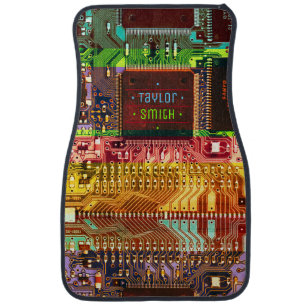 Cool PCB Electronic Computer Tech Printed Circuit Car Floor Mat