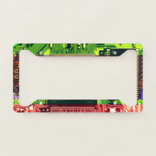 Cool PCB Electronic Computer Tech Printed Circuit License Plate Frame