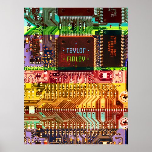 Cool PCB Electronic Computer Tech Printed Circuit Poster