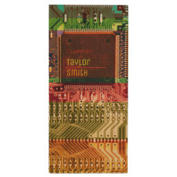 Cool PCB Electronic Computer Tech Printed Circuit Wood Flash Drive