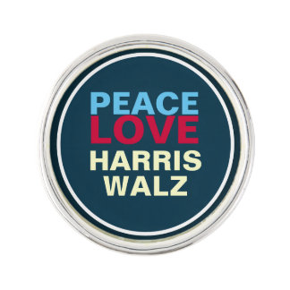 Cool PEACE LOVE HARRIS WALZ Campaign 2024 Lapel Pin