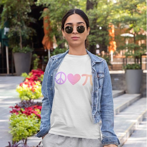 Cool Peace Love Pi Day  T_Shirt