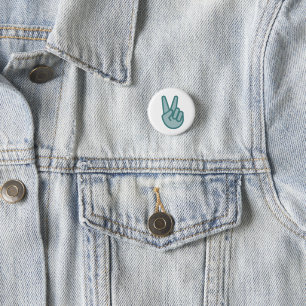 Cool Peace Sign Hand Emoji Button