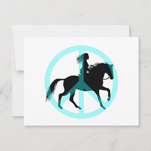 Cool peace symbol horse rider (Front)