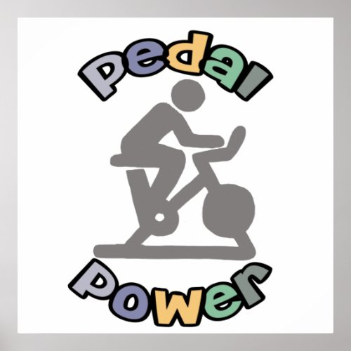 Cool Pedal Power Spin Cycle Class Design Poster