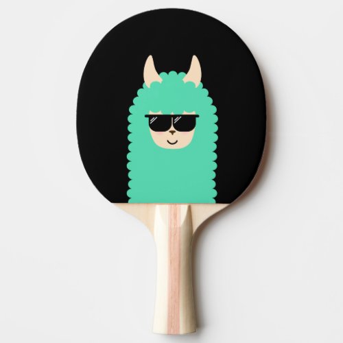 Cool Peekaboo Llama Emoji Ping_Pong Paddle