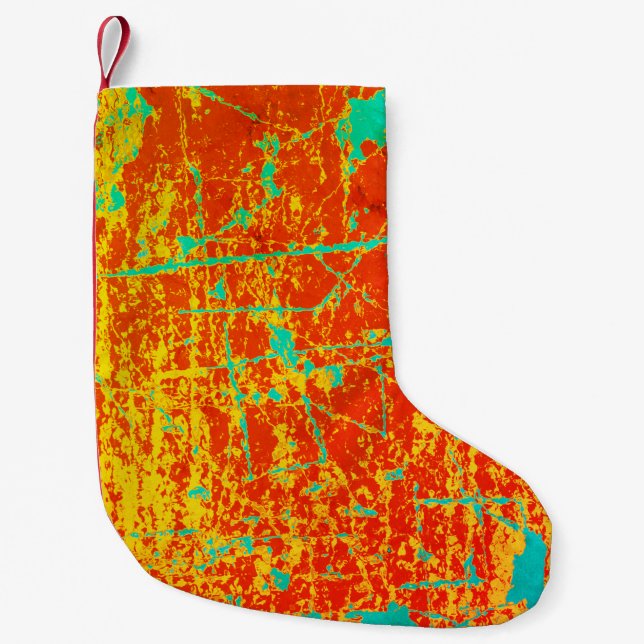 Cool Peeling Paint Small Christmas Stocking (Front)